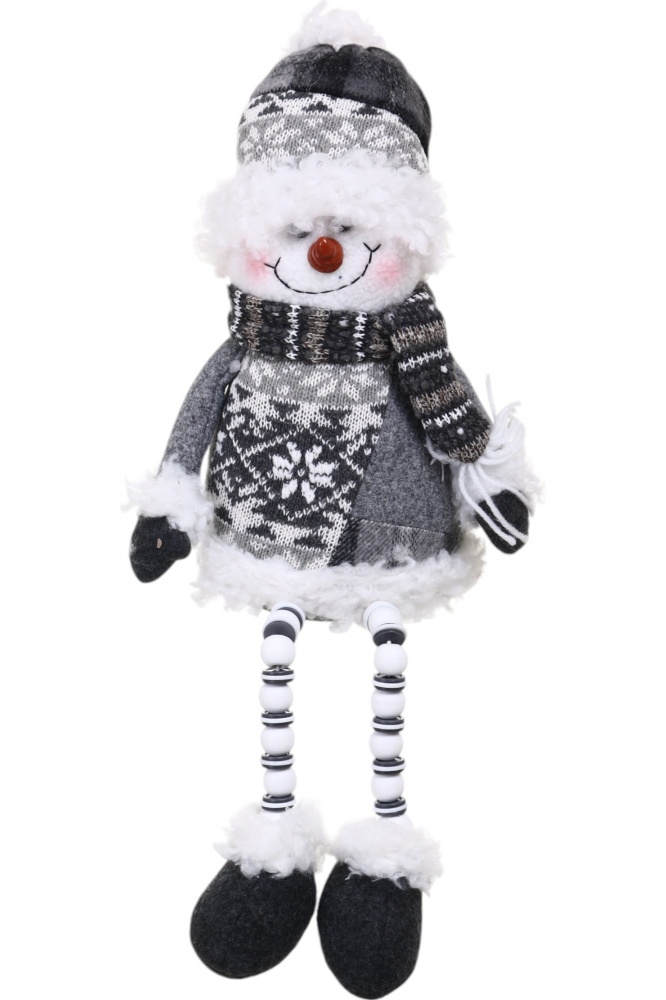 Декорация новогодняя Снеговик/Лосик что сидит 20х63 см в ассортименте YM78403BC 63 см