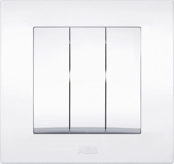 Вимикач триклавішний ABB Cosmo без підсвітки 10 А білий 619-010200-254