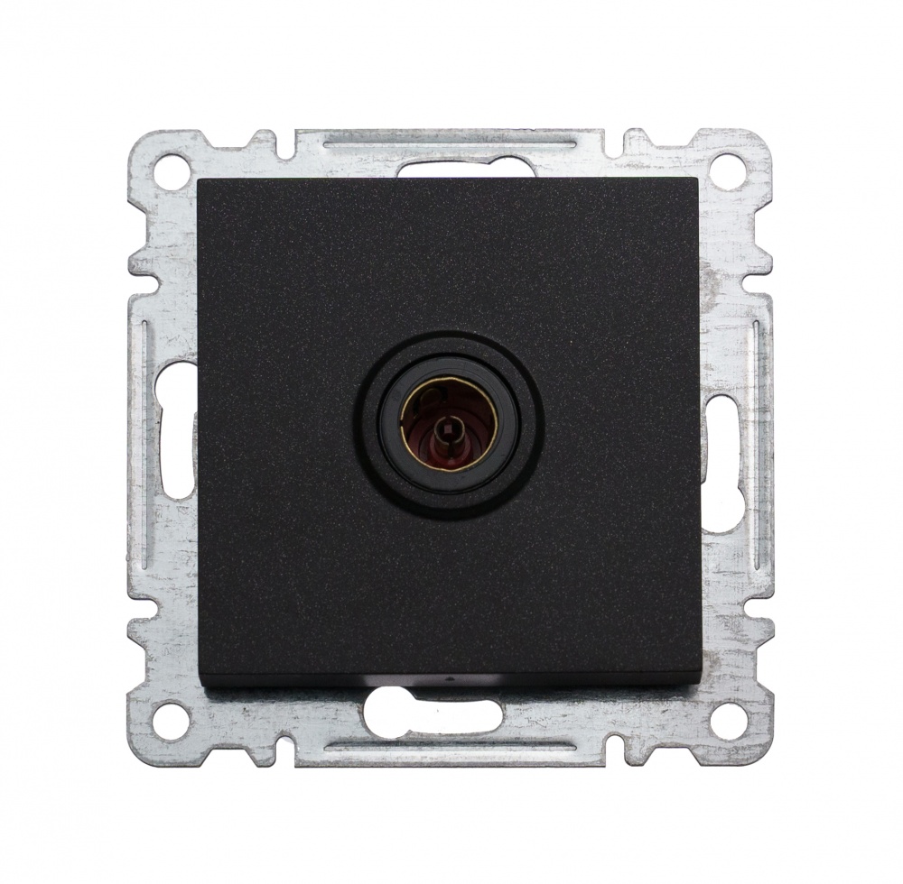 Механізм розетки TV кінцева Makel Karea IP20 чорний матовий 57054027