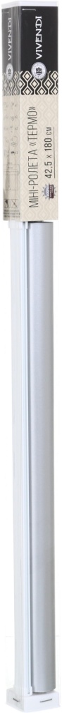 Ролета термо (blackout) Vivendi C538 сіра 42,5x180 см