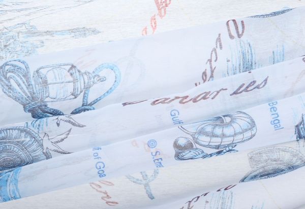 Ткань тюлевая Батист Море w1979 8171/3 280 см 