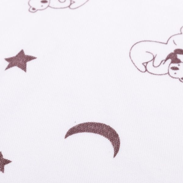 Нагрудник дитячий Bambinelli Ведмедик (від 3 до 6 місяців) білий із малюнком 