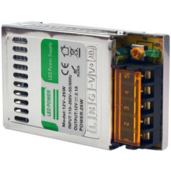 Преобразователь напряжения Светкомплект 12 В 25 Вт IP20 S-25-12 (12V, 25W)