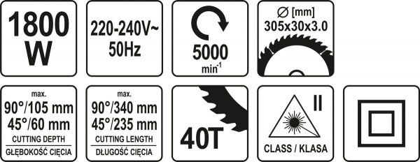 Пила торцювальна YATO YT-82175