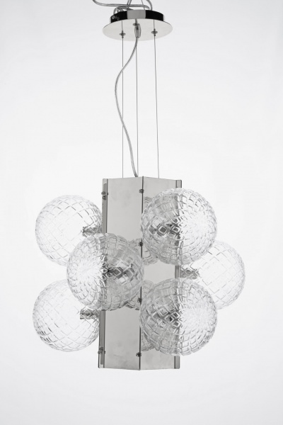 Люстра підвісна Інтерклас НСБ 06-9хХХ-005 9x60 Вт G9 срібний M-392S/GD 