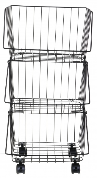 Органайзер LAYER металл на колесах 31х29х59 см черный CY-0201 