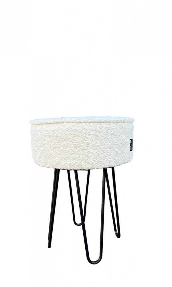 Пуф Lion Шорт-2 480х360 мм білий/чорний