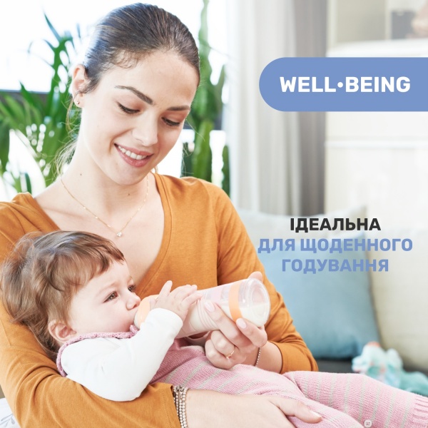 Бутылочка Chicco стеклянная Well-Being Colors 0м+ 150 мл (28711.31)