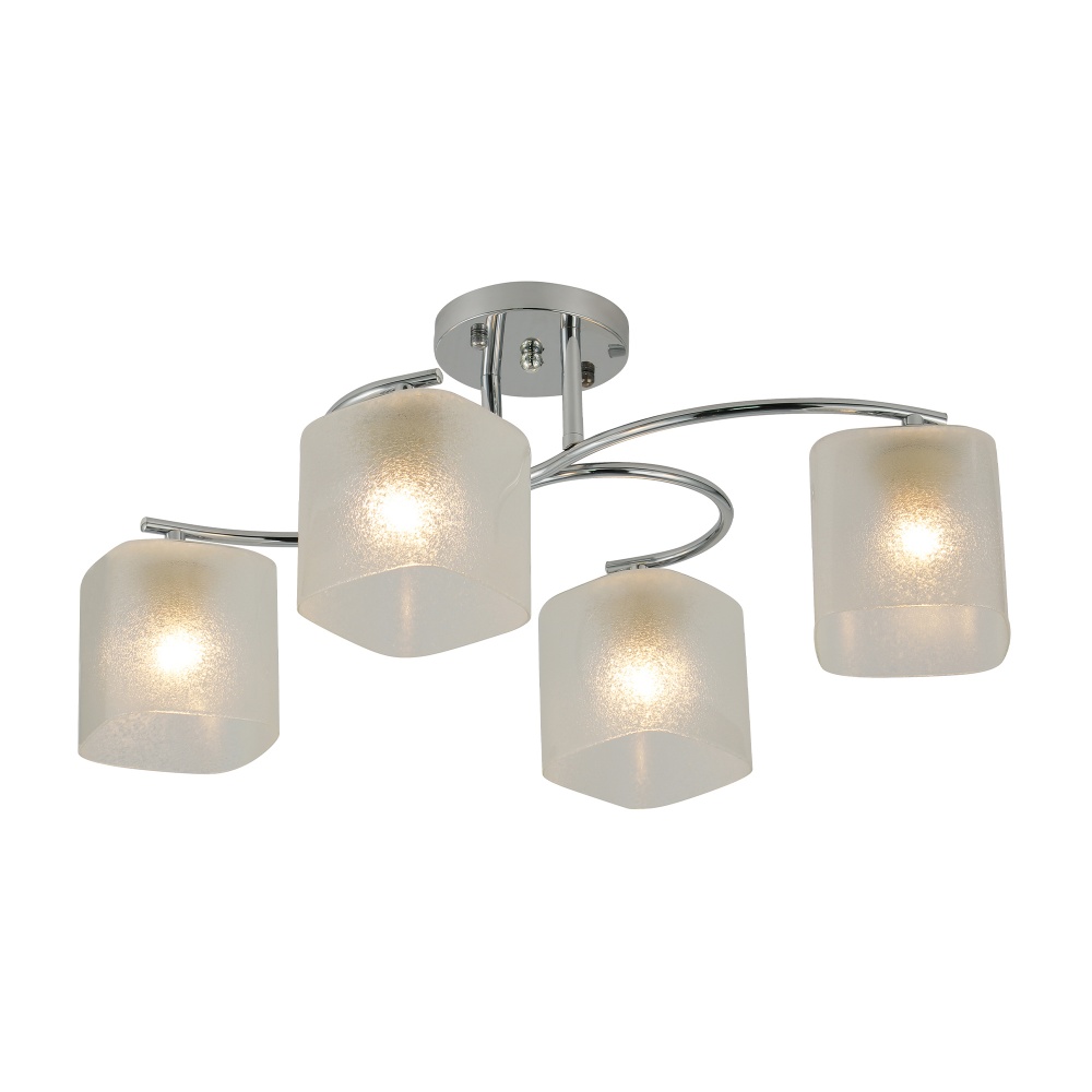 Люстра Miorro Lorenza 580х400х240 мм метал/скло 4x40 Вт E27 хром 51-311-111