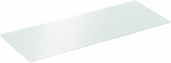 Полка стеклянная прямоугольная 400x150 мм серый металлик 