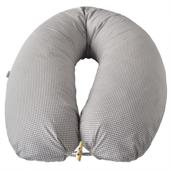 Подушка для годування 35х200 см з гудзиком сіра IDEIA