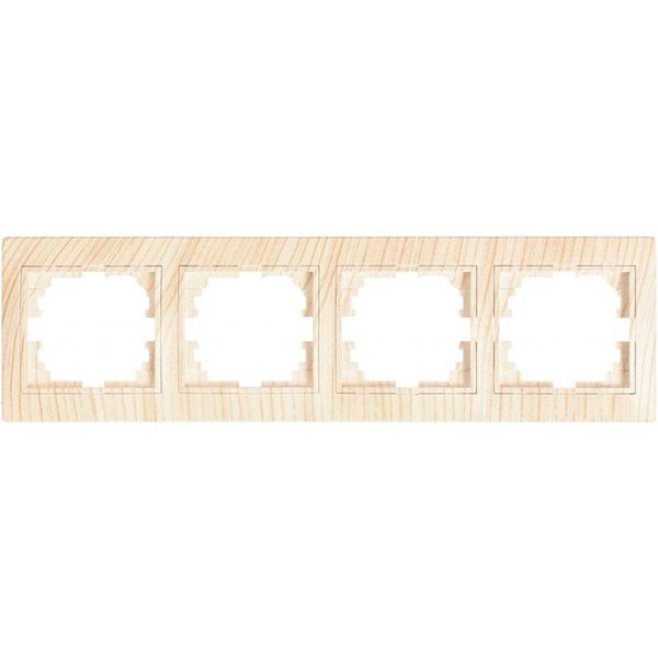 Рамка четырехместная Lezard MIRA горизонтальная дуб беленый матовый 701-5200-149
