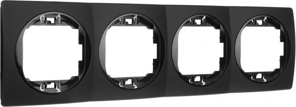 Рамка четырехместная Aling-Conel EON горизонтальная черный E6704.E1E