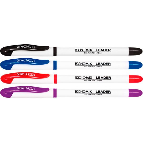 Ручка гелева Economix LEADER 0,5 мм синя 