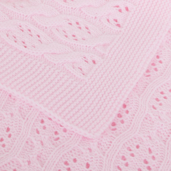 Плед Banian в'язаний 90x100 см рожевий 