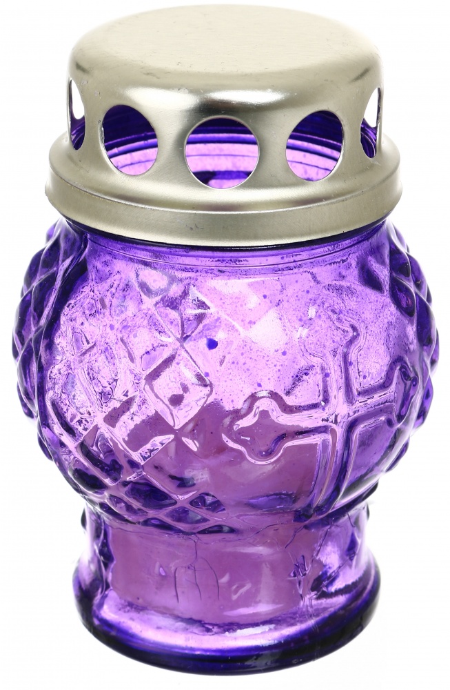 Лампада стеклянная с крышкой 9x6 см в ассортименте (9045000)