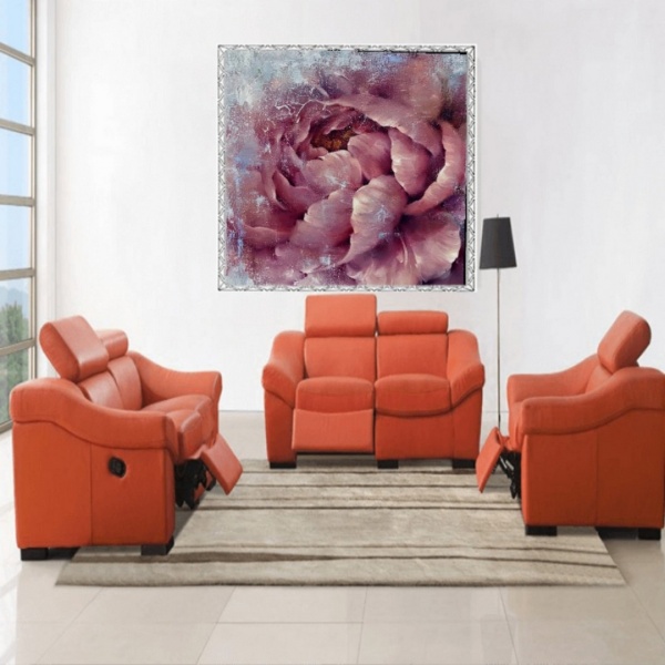 Репродукция Цветок пиона розовый 50x50 см Арт Фемелі 