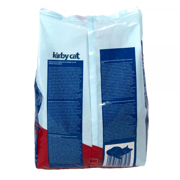 Корм сухой для взрослых котов Kirby Cat с говядиной и курицей 1,5 кг