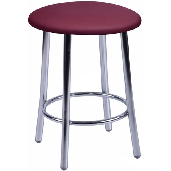 Табурет AMF Art Metal Furniture Таллі бордовий / хром 