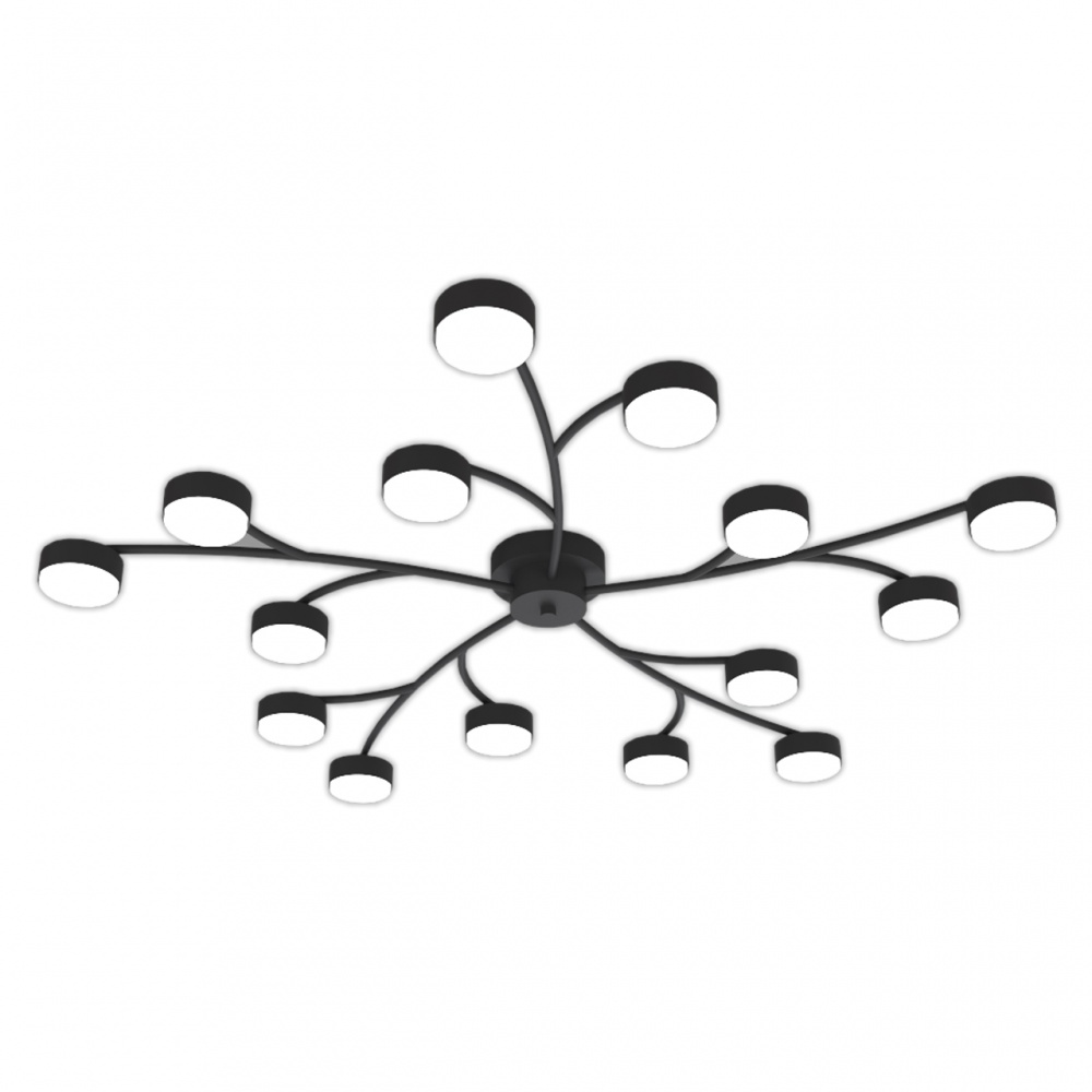 Люстра стельова Hopfen STARK SKOG-GX-15 BK 15xGX53 чорний