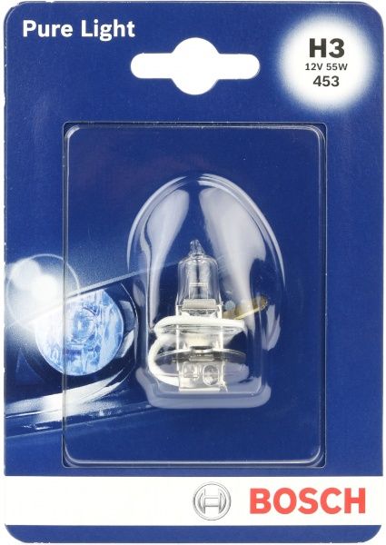 Лампа галогенна Bosch Pure Light (Blister) (1987301006) H3 PK22s 12 В 55 Вт 1 шт