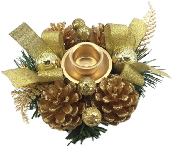 Підсвічник з декором 13 см W10-24032/G 