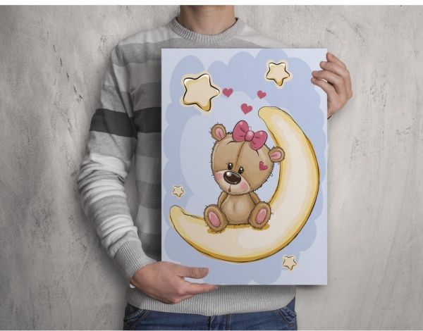 Постер Медведь луна жен 42x59.4 см