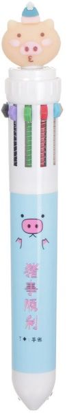 Ручка шариковая Поросенок разноцветная 