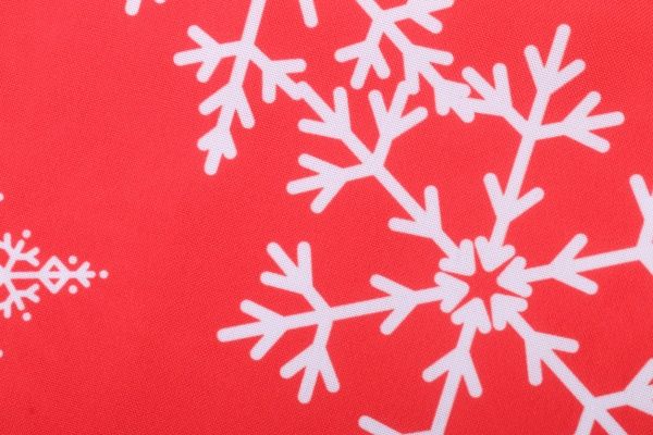 Раннер новогодний белые снежинки 40x150 см белый с красным ІТА ДРІМ 