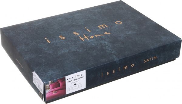 Комплект постельного белья Simply євро бордовый Issimo 