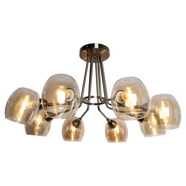 Люстра стельова Focus Light 8x60 Вт E27 бронза M3125/8 