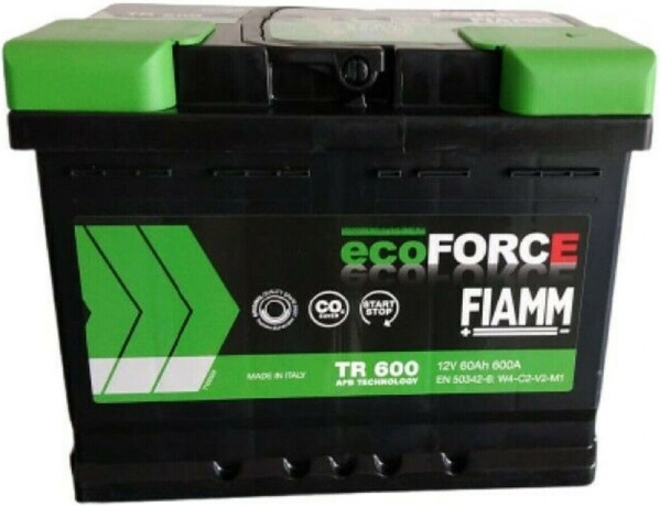 Аккумулятор автомобильный Fiamm ECOForce 60Ah 600A 12V «+» справа (FIM 7906488)