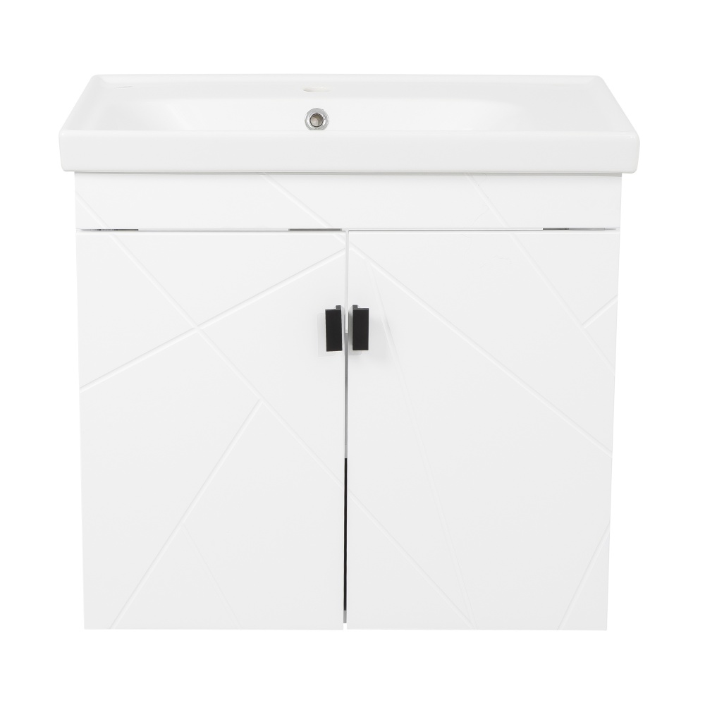 Тумба подвесная Aqua Rodos Міні с умывальником Frame 70 см белый