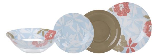 Сервиз столовый Peony Floral Blue 19 предметов N6264 Luminarc