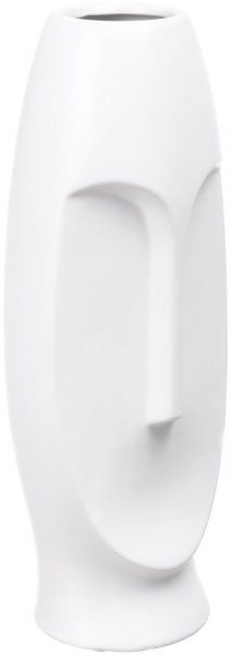 Ваза керамическая белая Face 10х9,5х24 см