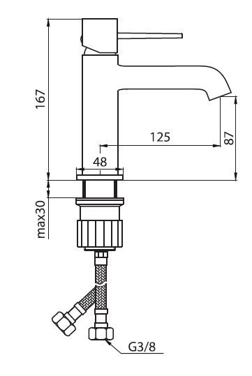Смеситель для умывальника Damixa Sirius 860210000