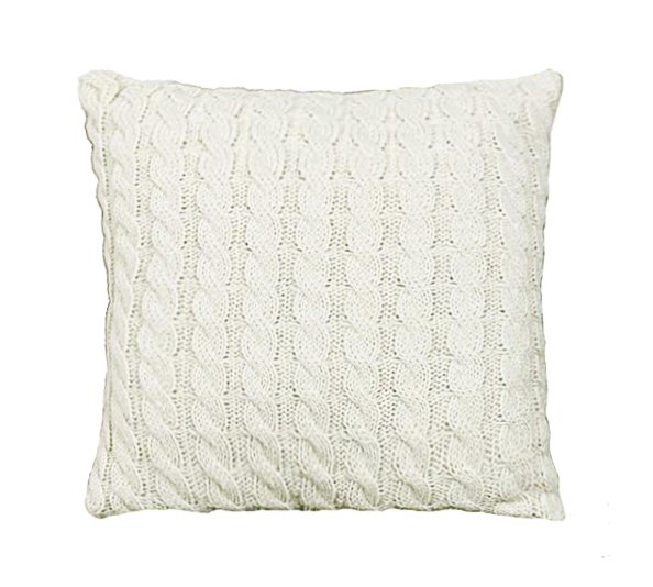 Подушка декоративная Косы 45x45 см кремовый 