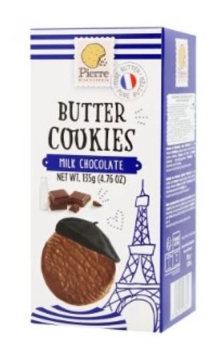 Печиво Biscuiterie de l'Abbaye французьке вершкове з молочним шоколадом 135 г 