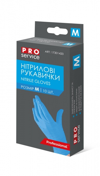Перчатки нитриловые PROservice крепкие р.M 5 пар/уп. 
