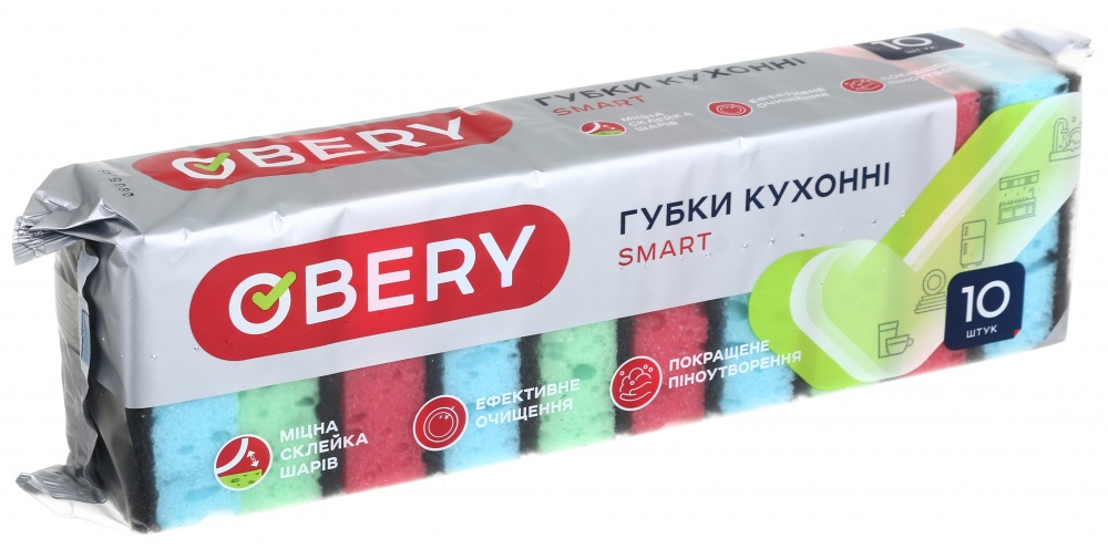 Губка для кухні OBERY SMART 10 шт.