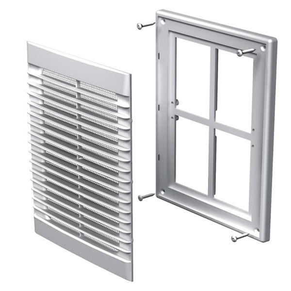 Решетка Вентс МВ 126с пластик белый 