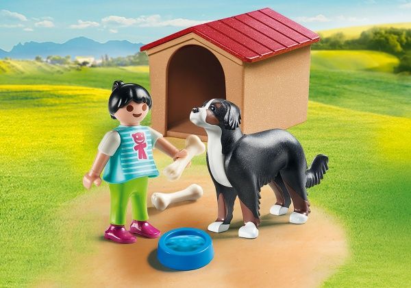 Конструктор Playmobil Дівчина і собака з будкою 70136