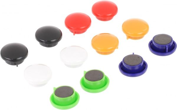 Набір магнітів 12 шт. діаметр 20 мм Deli