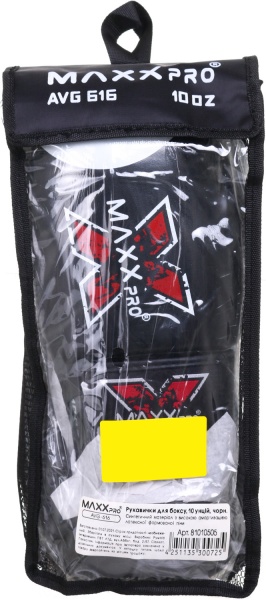 Боксерські рукавиці MaxxPro AVG-616 р. 10 чорний