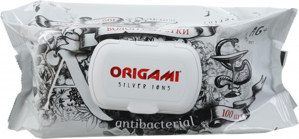 Антибактеріальні вологі серветки Origami Antibacterial 100 шт.