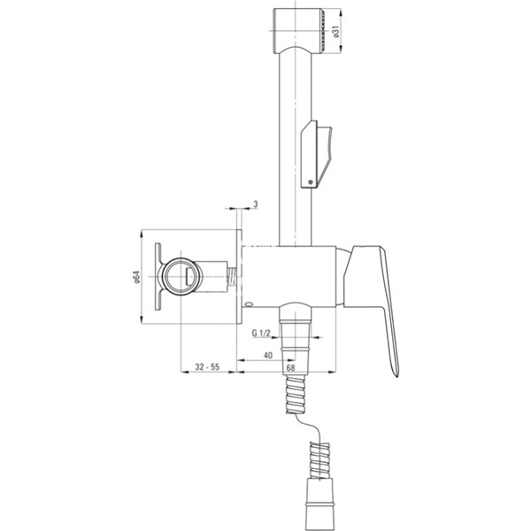 Змішувач для біде Deante ARNIKA BGA 034M
