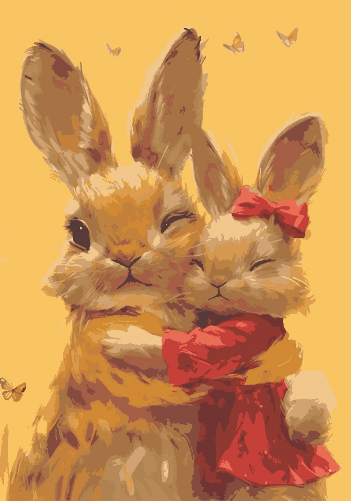 Набор для росписи по номерам Riviera Blanca Родные обьятия 28x40 см RB-1106