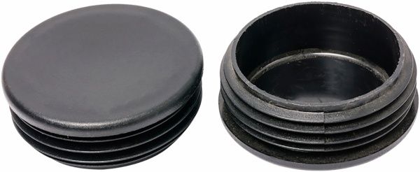 Заглушка круглая черная d90 мм
