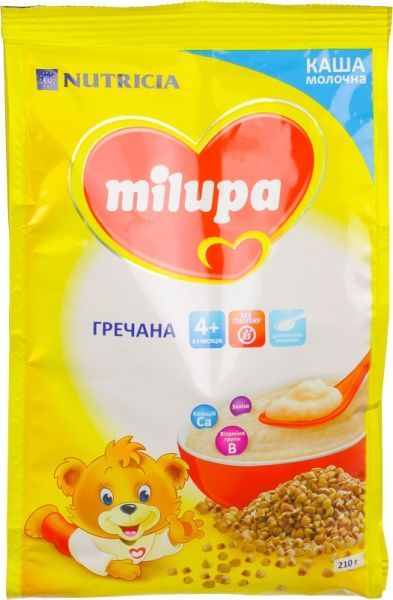 Каша молочна Milupa від 4 місяців Гречана 590085293113 210 г 