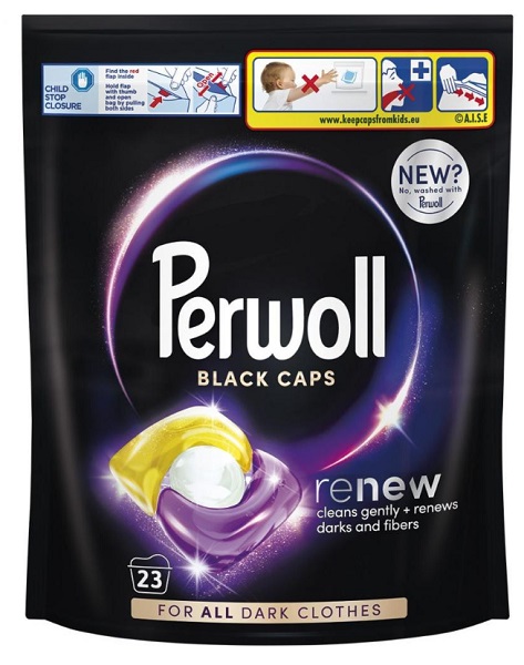 Капсулы для машинной стирки Perwoll для черных и темных вещей 23 шт.
